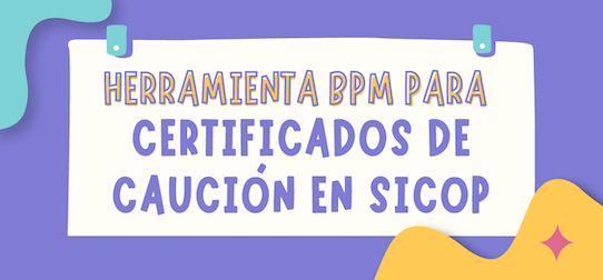 Herramienta BPM para Certificados de Caución en SICOP